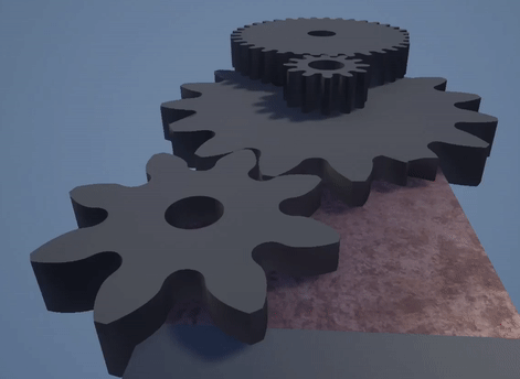 Gears vertex animation and masking study 